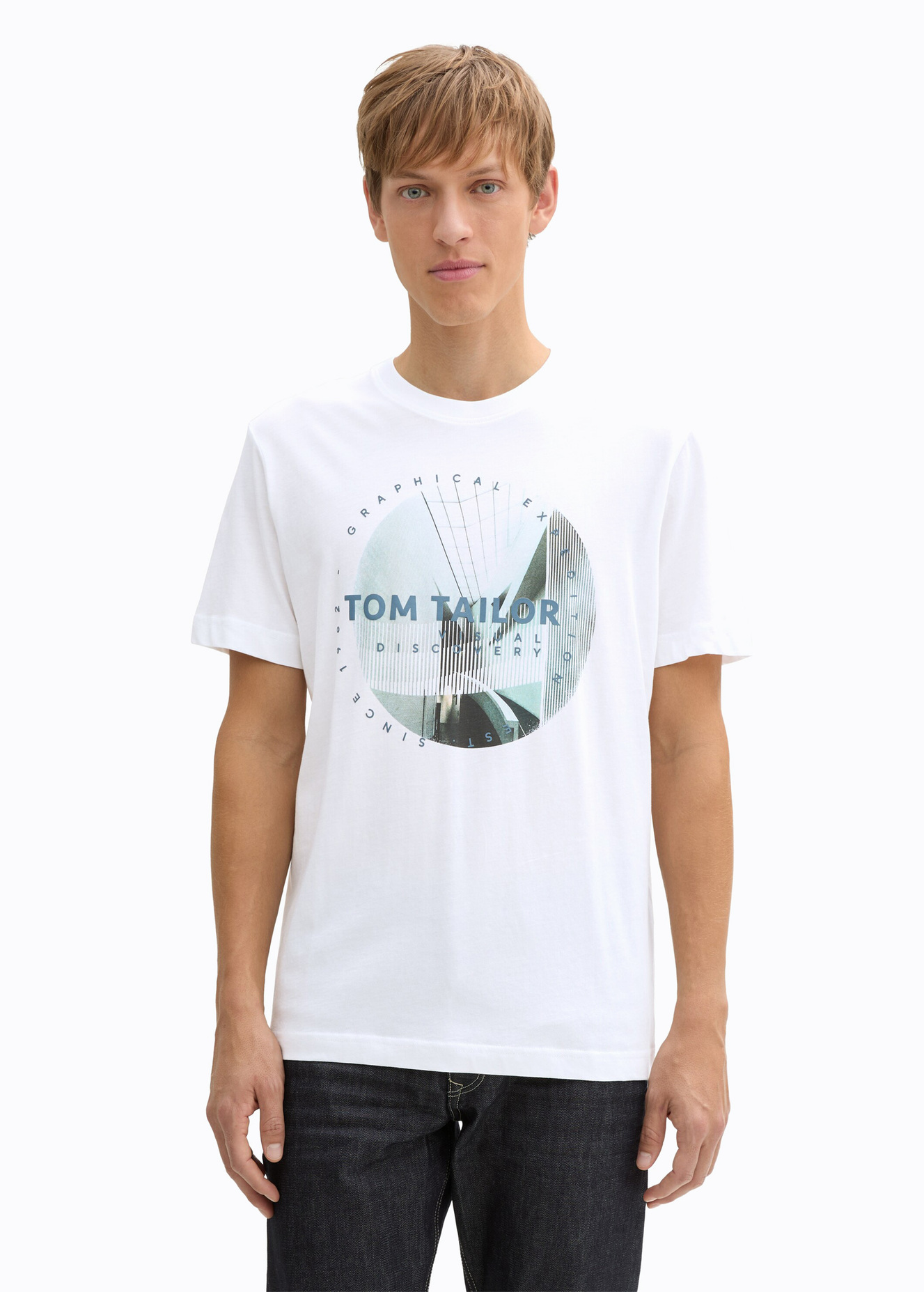 Tom Tailor T Shirt With Photo Print White