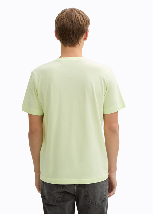 Tom Tailor T Shirt With Photo Print Lime Cream Green - 1045661-29078