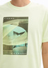 Tom Tailor T Shirt With Photo Print Lime Cream Green