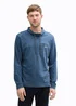 Tom Tailor Snood Long Sleeve Shirt With Breast Pocket Mystical Blue Navy Injected