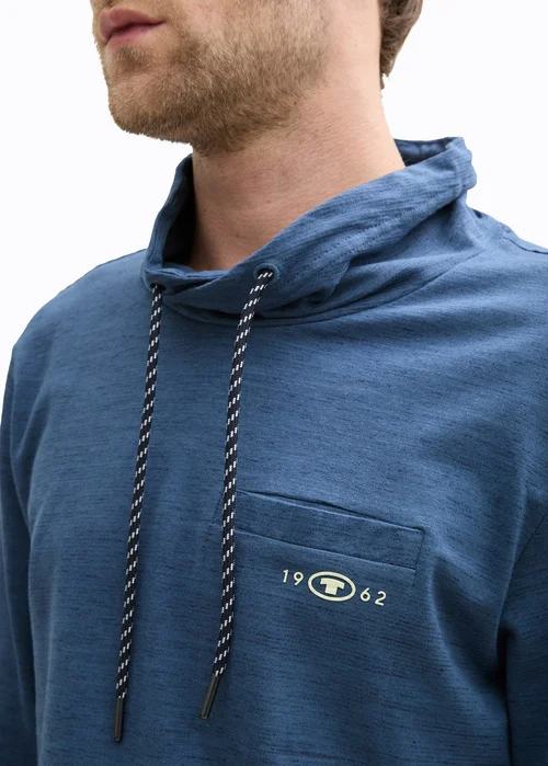 Tom Tailor Snood Long Sleeve Shirt With Breast Pocket Mystical Blue Navy Injected