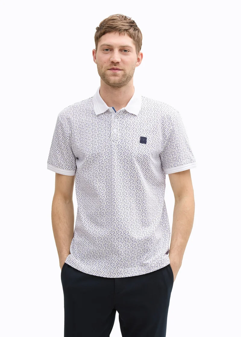 Tom Tailor Dot Shirt White Irregular Design