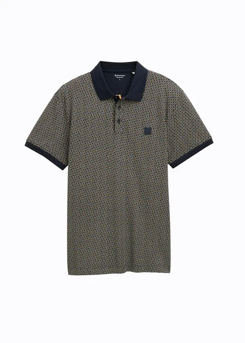 Tom Tailor Polo Tee Navy Irregular Design - 112364594