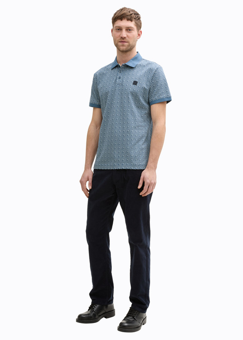 Tom Tailor Polo Tee Blue Irregular Design - WRANGLER-SKIRT