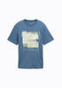 Tom Tailor Graphics T Shirt Mystical Blue