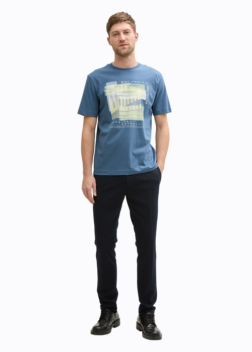 Tom Tailor Graphics T Shirt Mystical Blue - 112365725