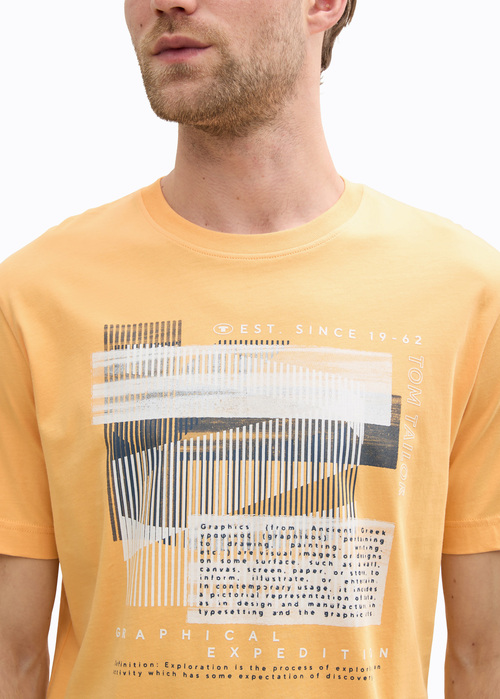 Tom Tailor Graphics T Shirt Peachy Orange