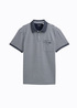 Tom Tailor Piqu Polo Shirt With Breast Pocket Navy White Irregular Stripe