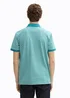 Tom Tailor Piqu Polo Shirt With Breast Pocket Green White Irregular Stripe
