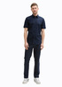 Tom Tailor Short Sleeve Shirt Navy Small Bars Design - 112364050