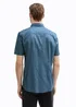 Tom Tailor Short Sleeve Shirt Blue Small Bars Design