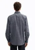 Tom Tailor Regular Fit Shirt With Turn Up Function Navy White Fil A Fil Dobby