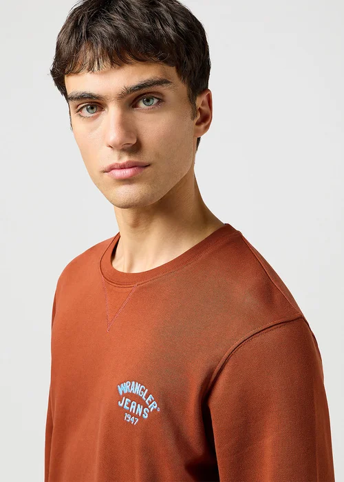 Wrangler Small Logo Crew Paprika