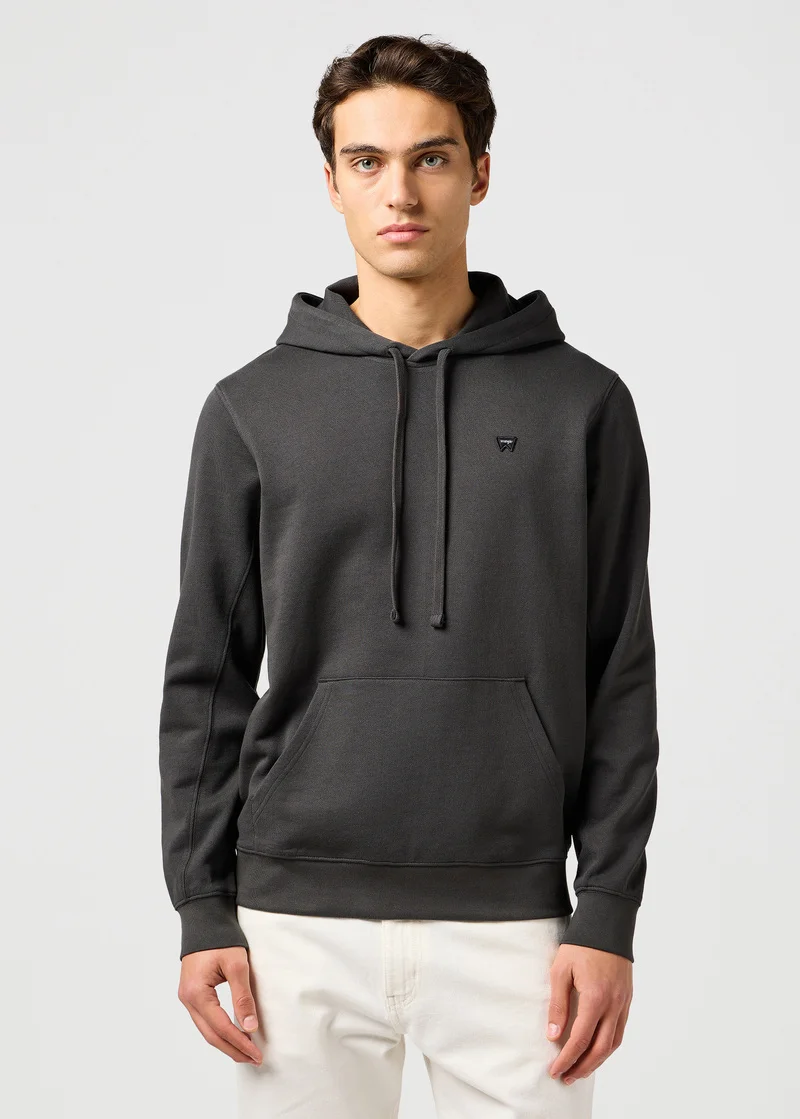 Wrangler Sign Off Hoodie Faded Black - 112364289