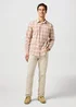Wrangler One Pocket Shirt Tan Check