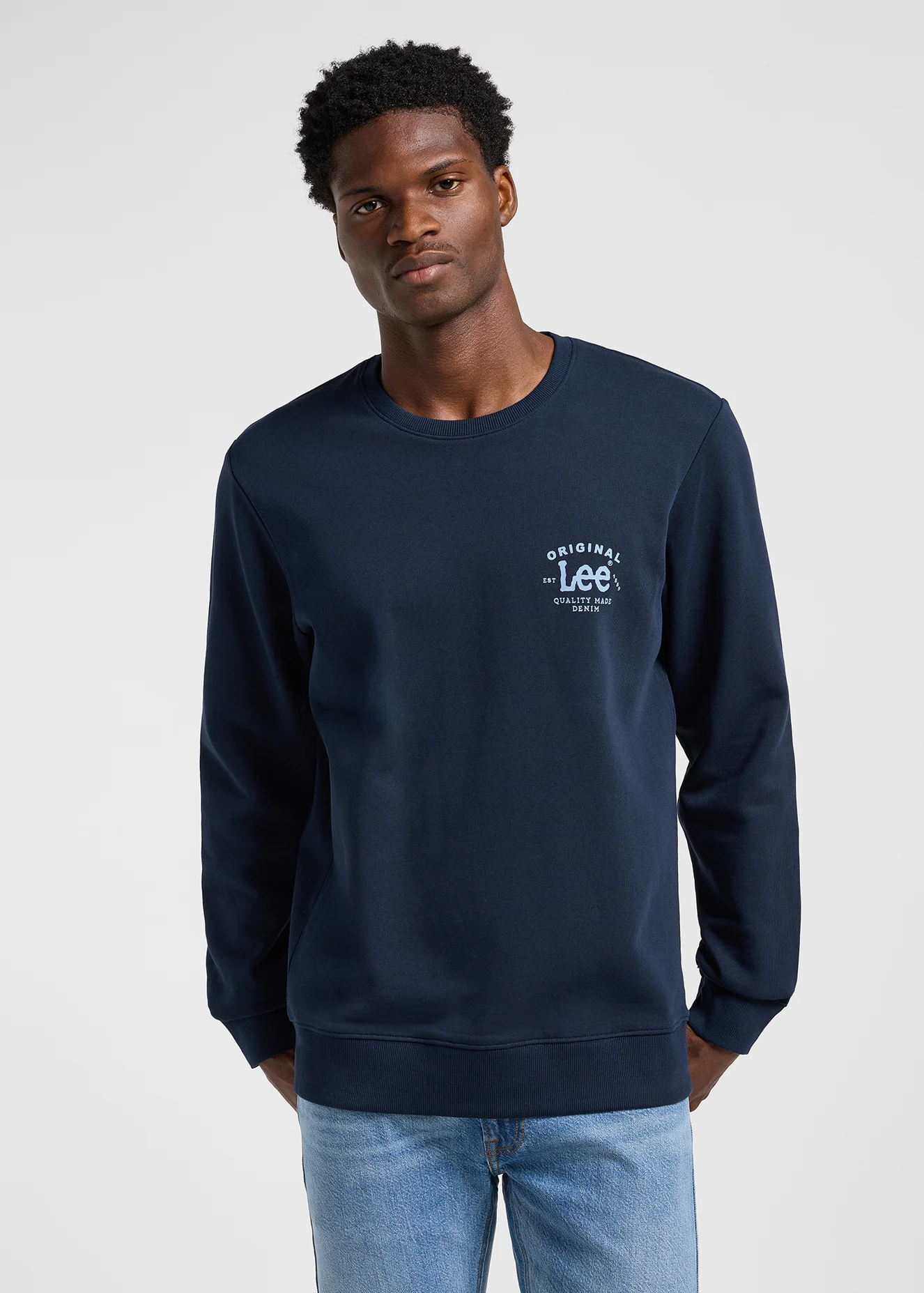 Lee Crew Sweatshirt Rivet Navy