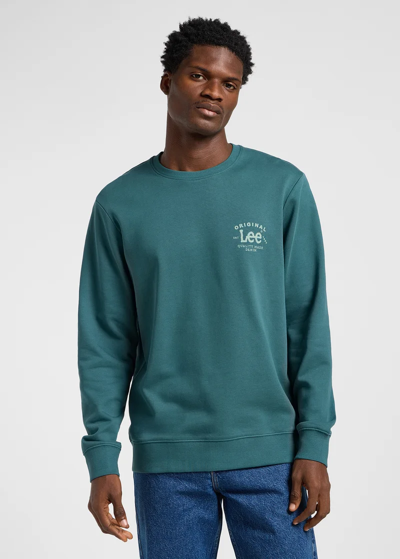 Lee Crew Sweatshirt Evergreen - 112364563