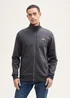 Tom Tailor Sweat Jacket With Stand Up Collar Tarmac Grey - 1045645-10899