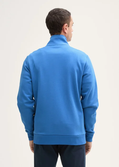 Tom Tailor Sweat Jacket With Stand Up Collar Sapphire Blue - 1045645-11356