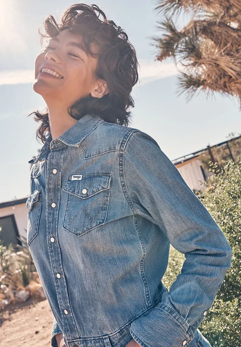 Wrangler Long Sleeve Dress Ultra Marine