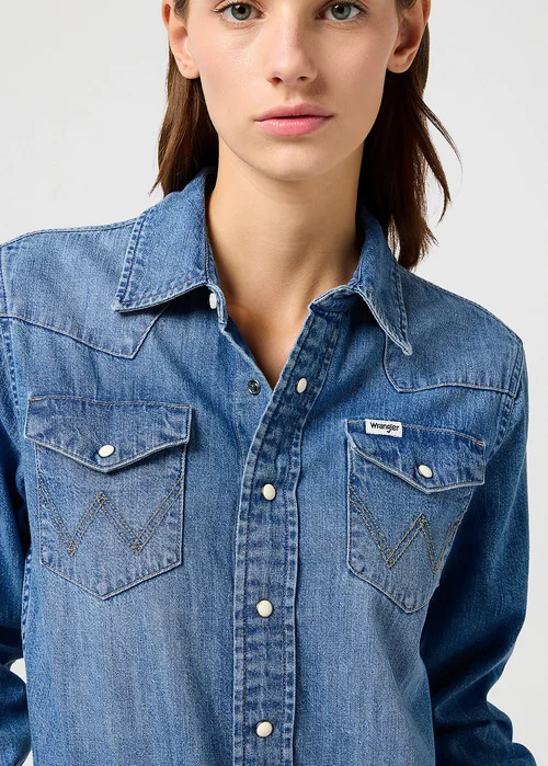 Wrangler Long Sleeve Dress Ultra Marine