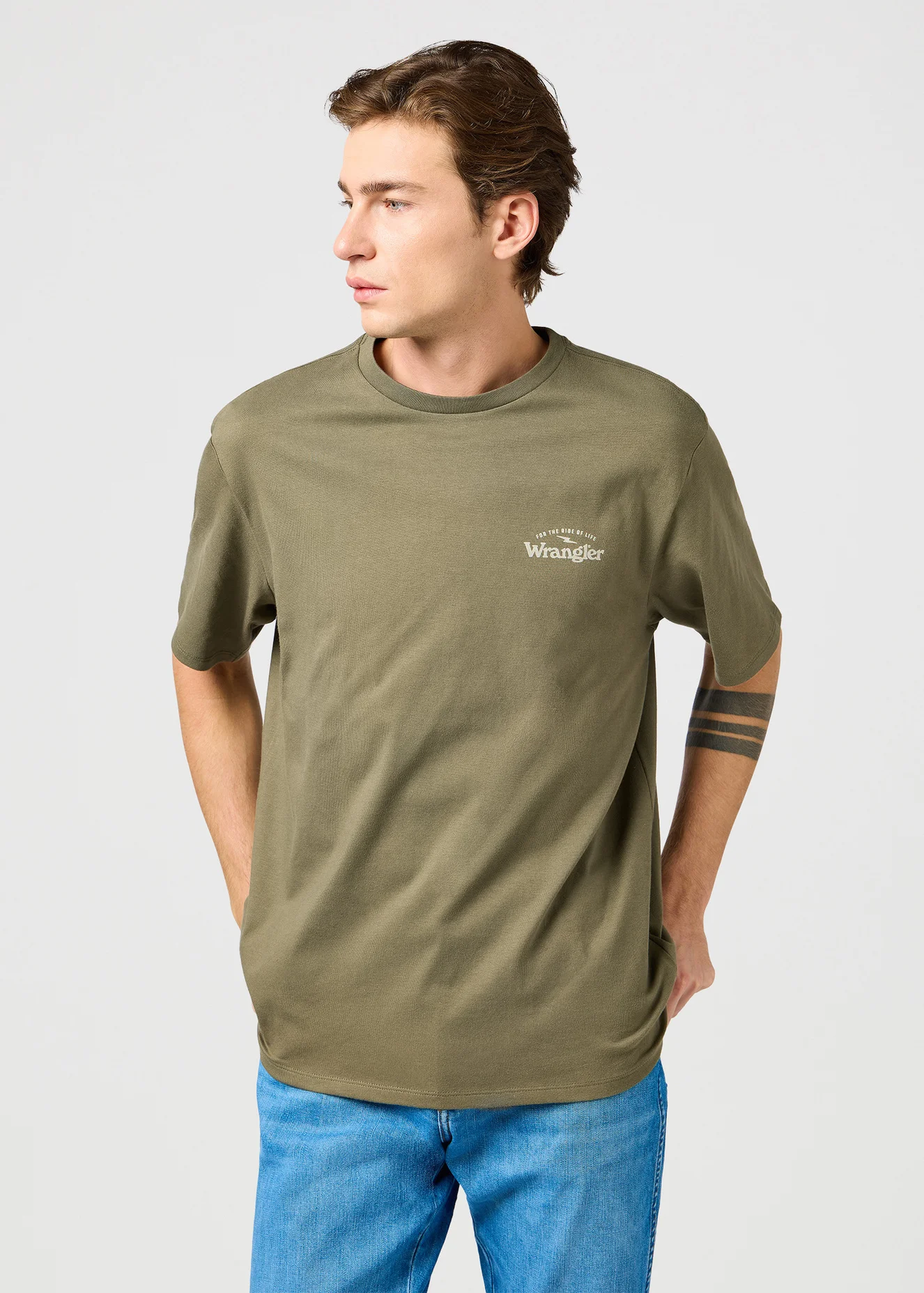 Wrangler Graphic Tee Dusty Olive - 112362368