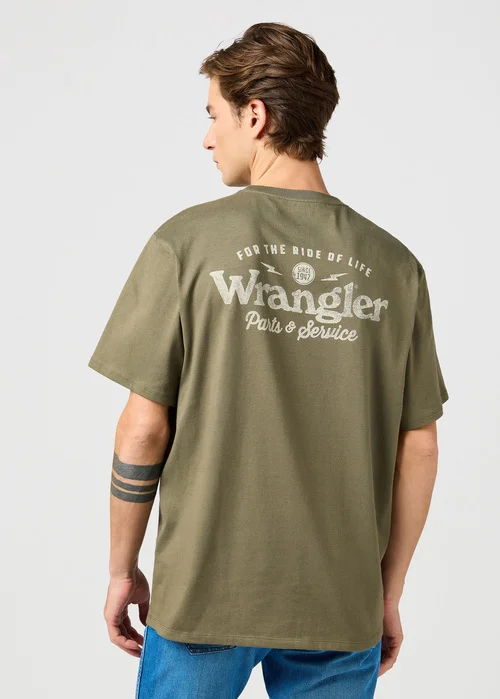 Wrangler Graphic Tee Dusty Olive - 112362368