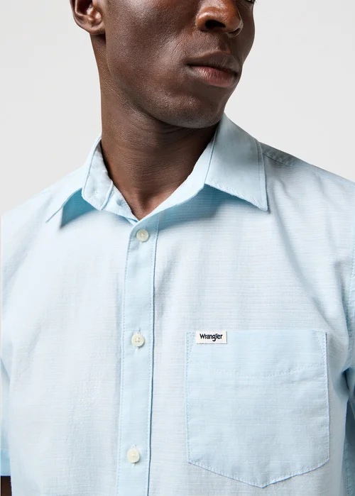 Wrangler Short Sleeve 1 Pocket Shirt Dream Blue