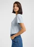 Lee V Neck Tee Shy Blue - 112362939