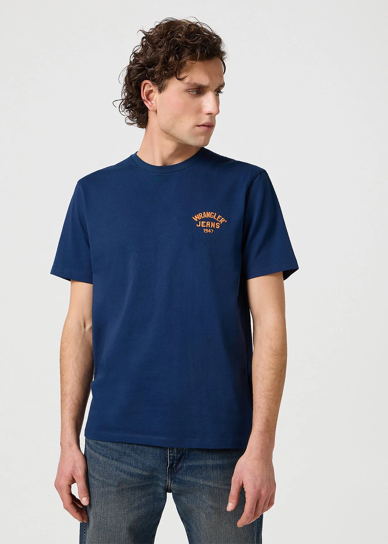 Wrangler Small Logo Tee Navy