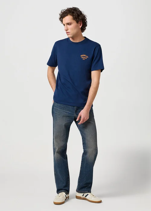 Wrangler Small Logo Tee Navy