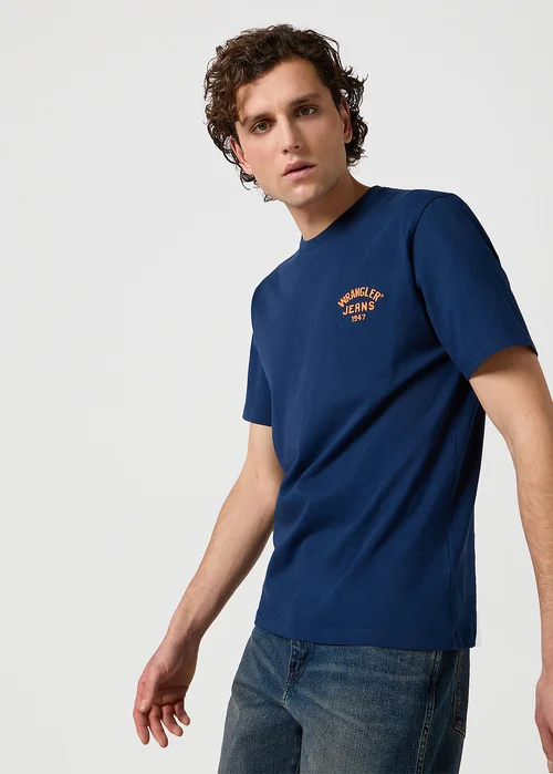 Wrangler Small Logo Tee Navy