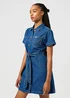 Wrangler Seamed Short Sleeve Dress Even Stone - 112362332