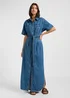 Wrangler Short Sleeve Maxi Western Dress Berry Bowl