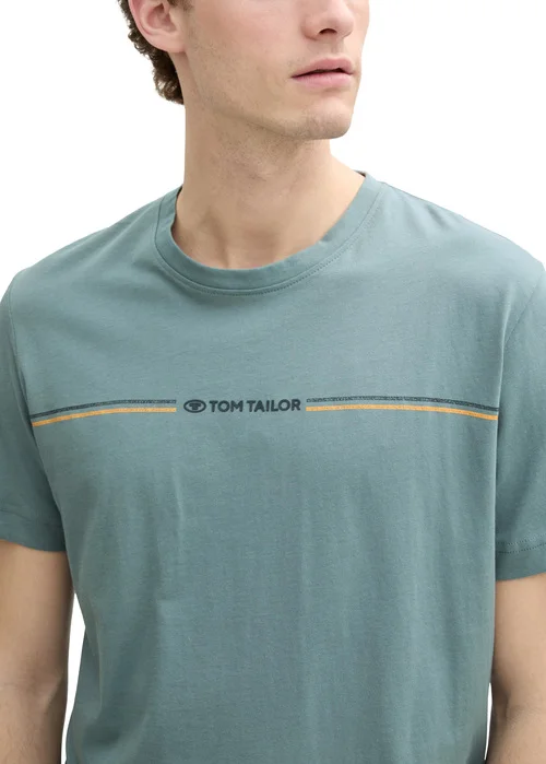 Tom Tailor T Shirt With A Print Trooper Green