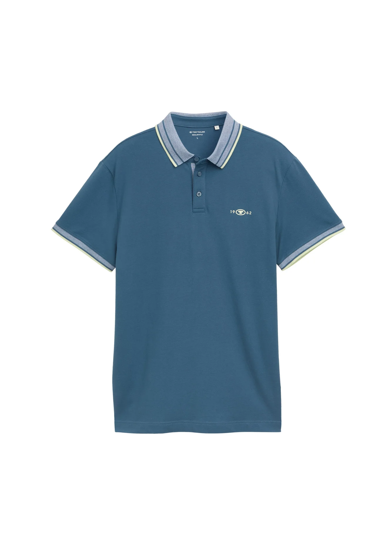 Tom Tailor Piqu Polo Shirt With Stretch Mystical Blue - 1045629-36985