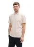 Tom Tailor Piqu Polo Shirt With Stretch Light Cashew Beige Two Tone - 1045629-38207