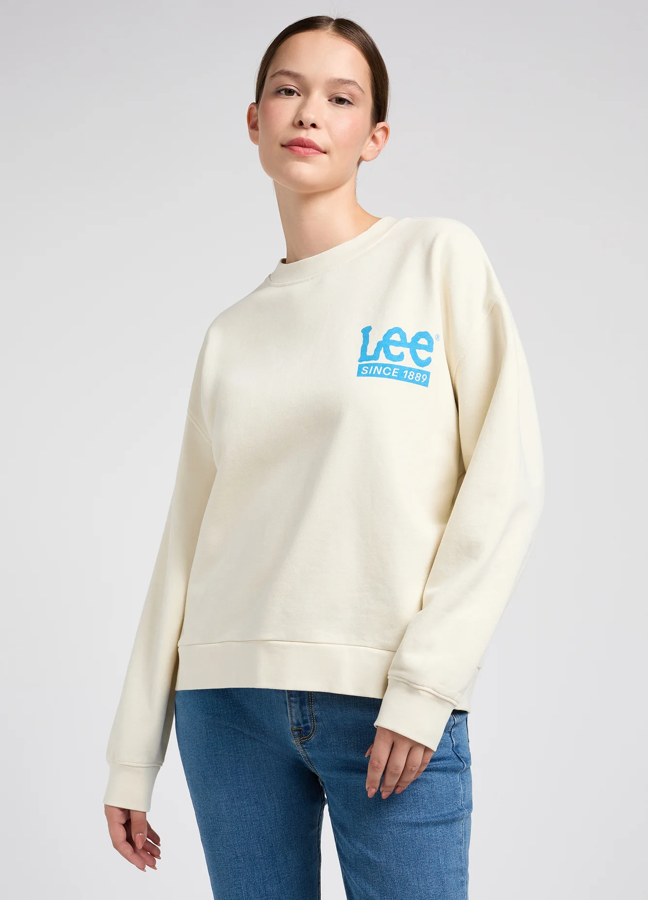 Lee Logo Sweatshirt Ecru