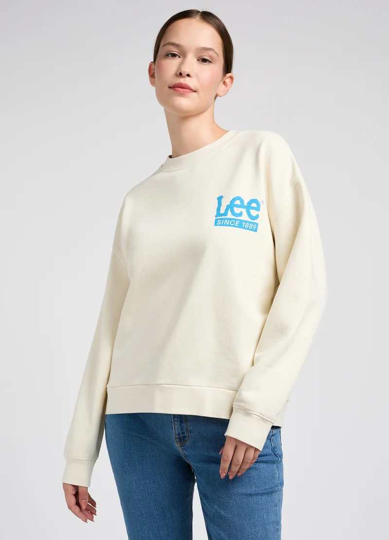 Lee Logo Sweatshirt Ecru