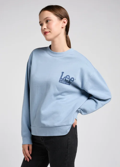 Lee Logo Sweatshirt Fresh Water - 112351133