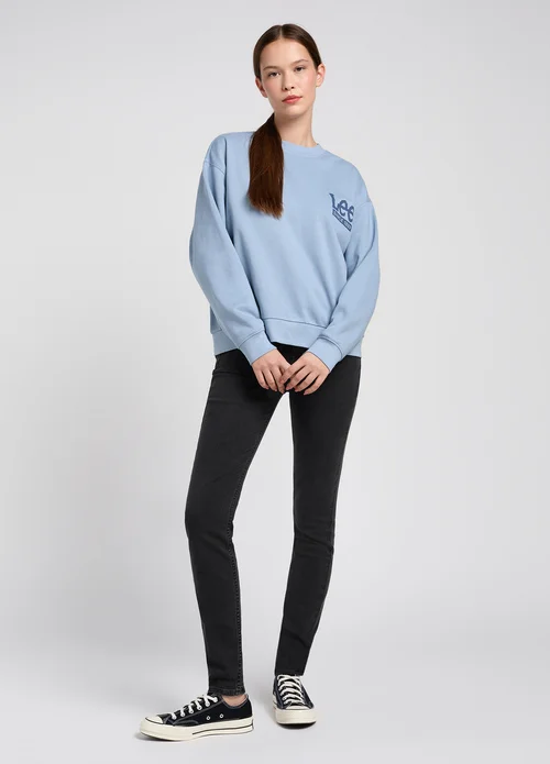 Lee Logo Sweatshirt Fresh Water - 112351133