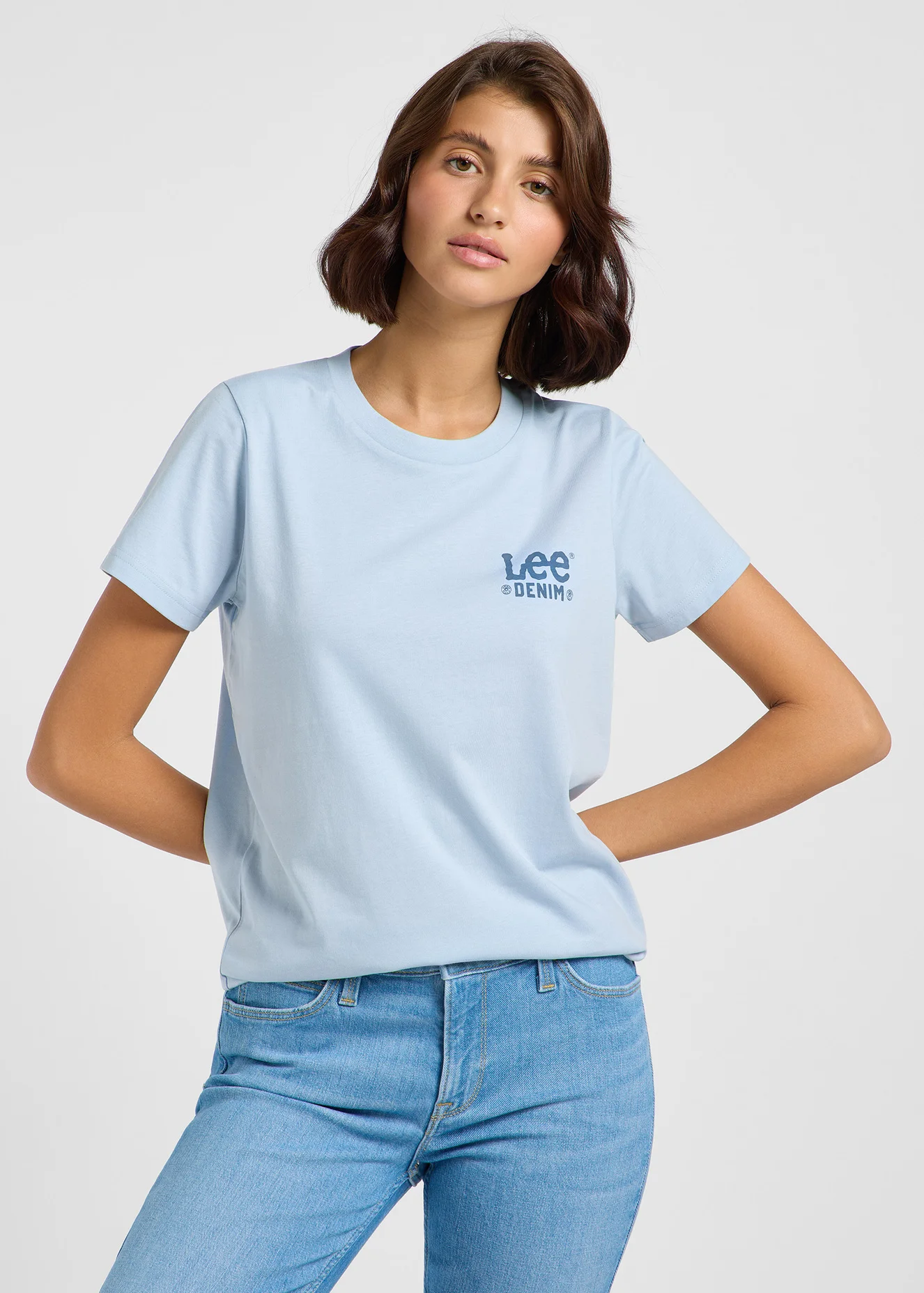 Lee Small Logo Tee Shy Blue
