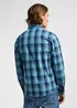 Lee Regular Rivet Shirt Check Navy Ombre Plaid
