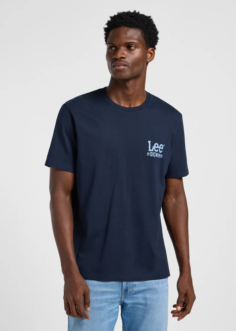 Lee Subtle Logo Tee Rivet Navy - 112365456