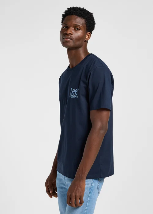 Lee Subtle Logo Tee Rivet Navy - 112365456