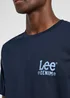 Lee Subtle Logo Tee Rivet Navy - 112365456