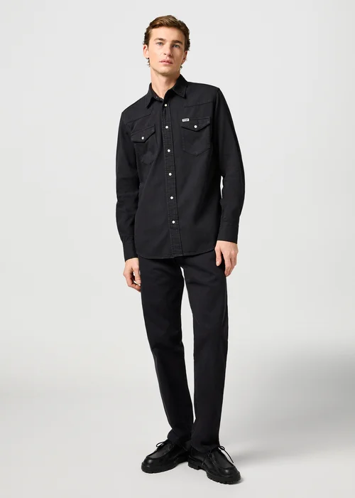 Wrangler Western Shirt Black Rinse