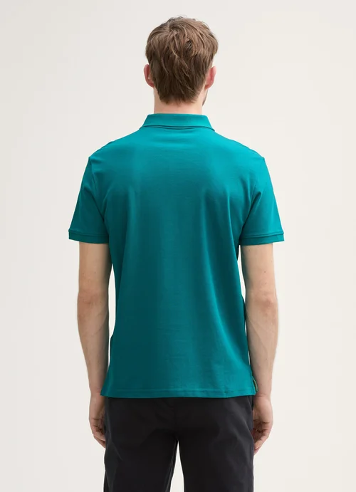 Tom Tailor Basic Polo With Contrast Dark Bottle Green