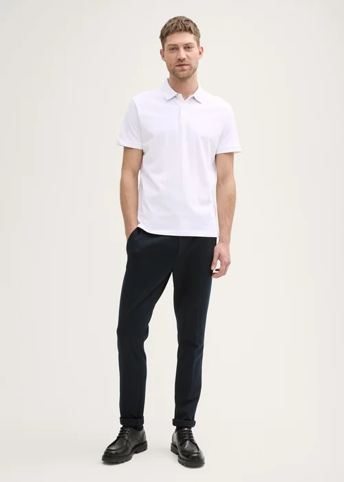 Tom Tailor Basic Polo With Contrast Lucid White - 1031006-28847