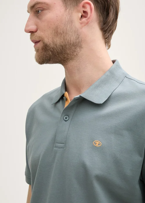 Tom Tailor Basic Polo With Contrast Trooper Green - 1031006-31090